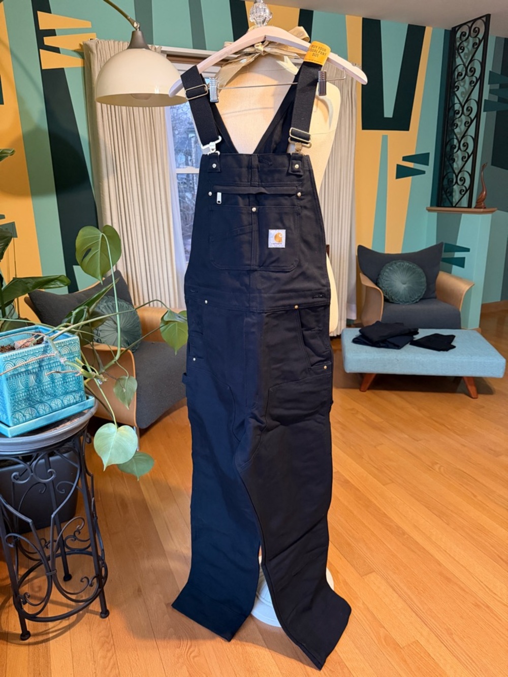 Carhartt Black Duck Bib Overalls BNWT Men's 32 x 32 Rugged Workwear RO1M